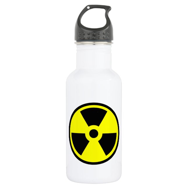 Botella De Agua Radioactive Yellow And Black Symbol (Anverso)