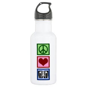 Botella De Agua Radiología del amor de la paz