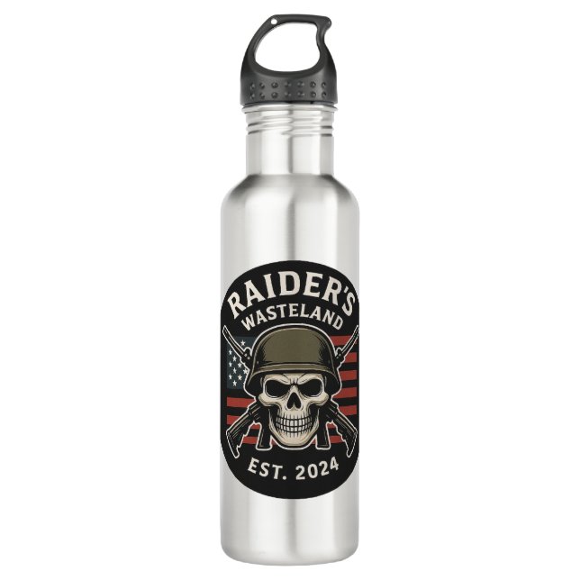 Botella De Agua Raider’s Wasteland Official Logo Water Bottle (Anverso)