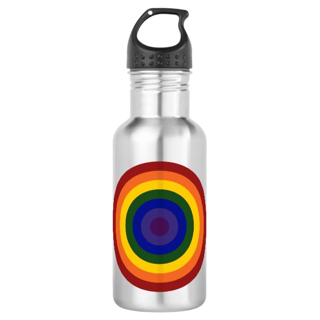 Botella De Agua Rainbow Bullseye (Anverso)