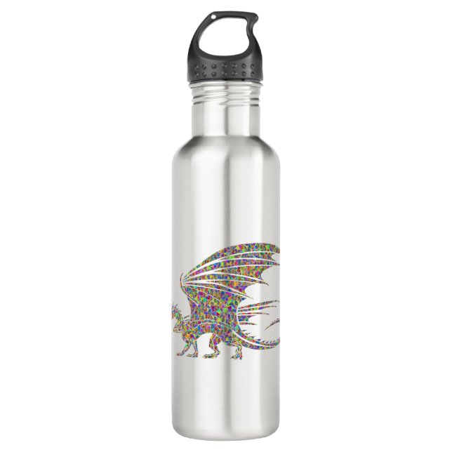 Botella De Agua Rainbow Dragon Tribal Tattoo Idée cadeau (Anverso)