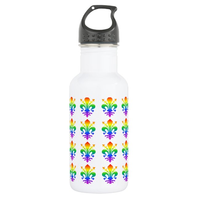Botella De Agua Rainbow Fleur-de-lis (Anverso)