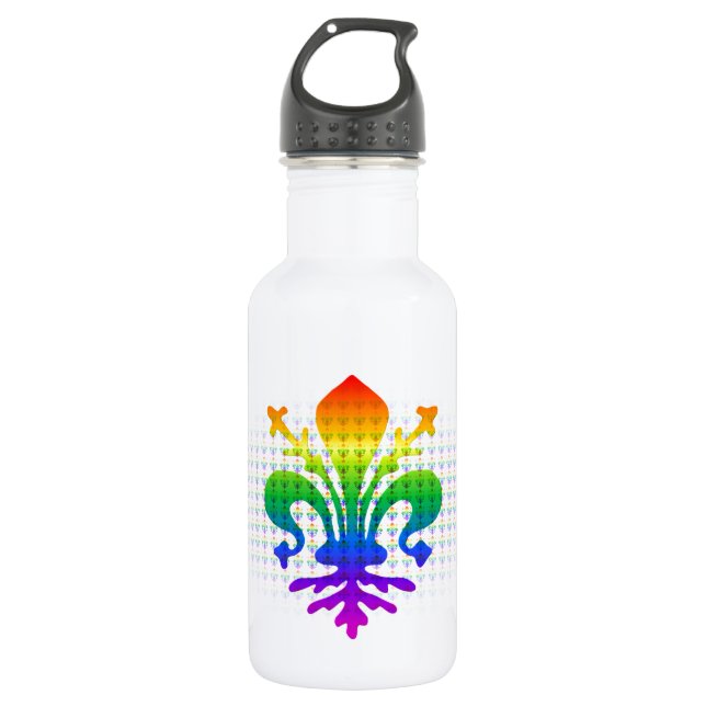 Botella De Agua Rainbow Fleur-de-lis (Anverso)