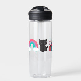 Botella De Agua Rainbow Kitten Surprise Icon Water Bottle