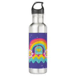 Botella De Agua Rainbow Love