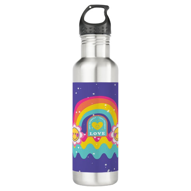 Botella De Agua Rainbow Love (Anverso)