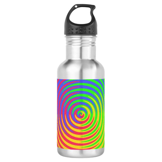 Botella de agua Rainbow Spiral 18oz (Anverso)