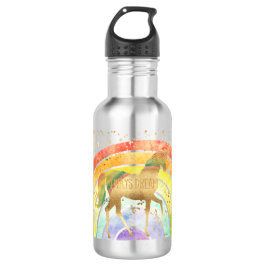Botella De Agua Rainbow Unicorn siempre sueña con el confetti dora