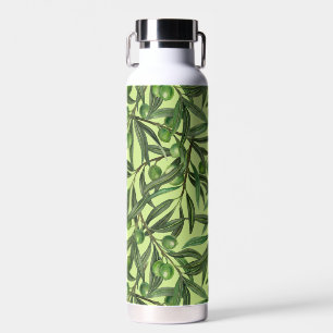 Botella De Agua Ramas de oliva en verde oliva