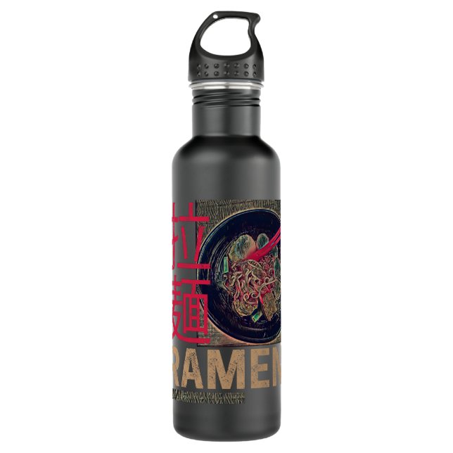 Botella De Agua Ramen Japonés Noodle Anime Vintage (Anverso)