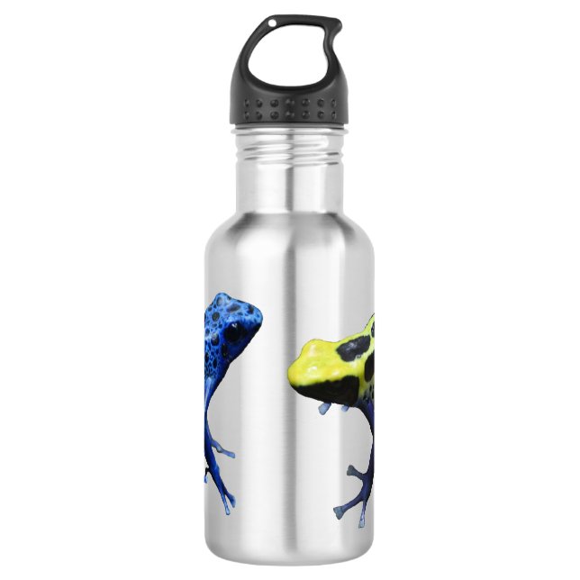 Botella De Agua Rana Dart de veneno azul (Anverso)