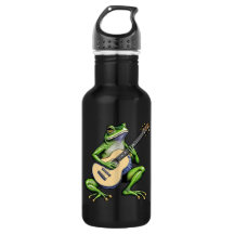 Rana divertida tocando guitarra