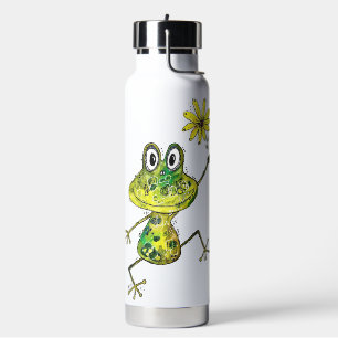 Botella De Agua Rana feliz y caprichosa