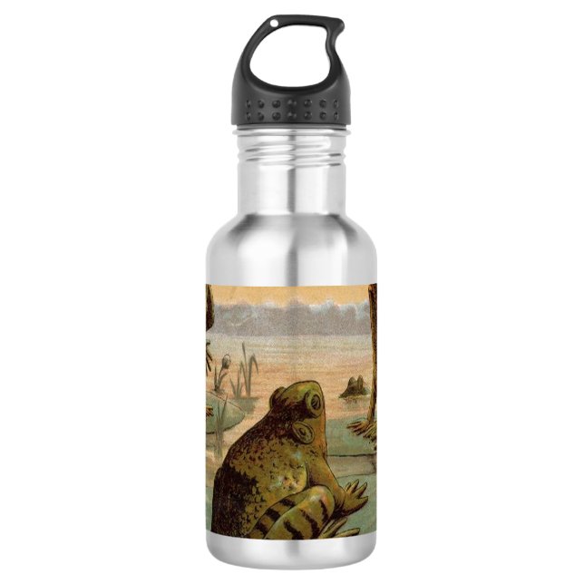 Botella De Agua Ranas Lily Pads Moon Ilustracion (Anverso)