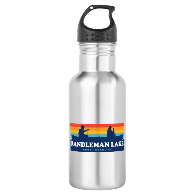 Botella De Agua Randleman Lake North Carolina Canoe (Anverso)