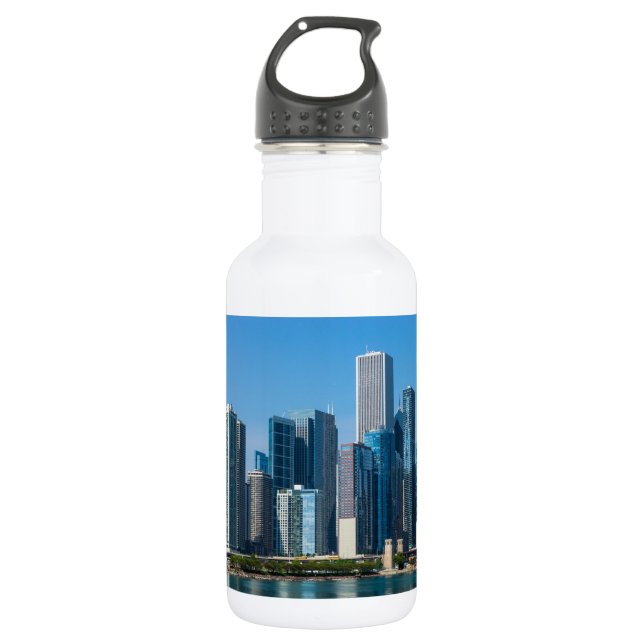 Botella De Agua Rascacielos de Chicago (Anverso)
