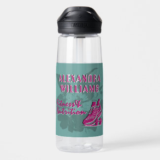 Botella De Agua Raspberry Teal Flourished Fitness & Nutrition
