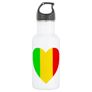Botella De Agua Rasta coloreó el corazón