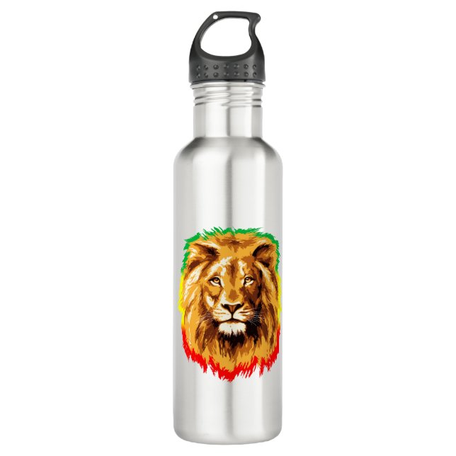 Botella De Agua Rasta León de Judá (Anverso)