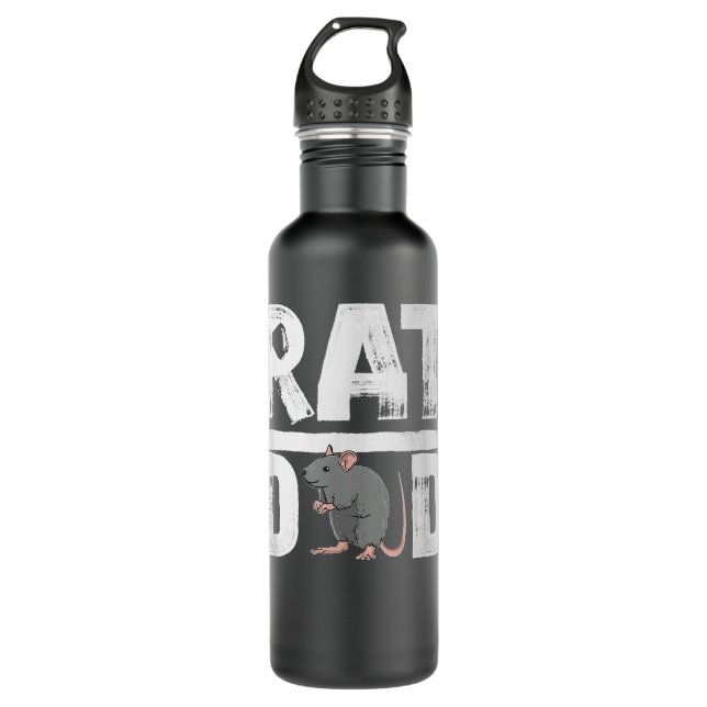 Botella De Agua Rat Heartbeat Rat Lover (Anverso)