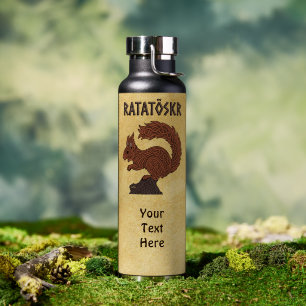 Botella De Agua Ratatöskr, ardilla nórdica/vikinga