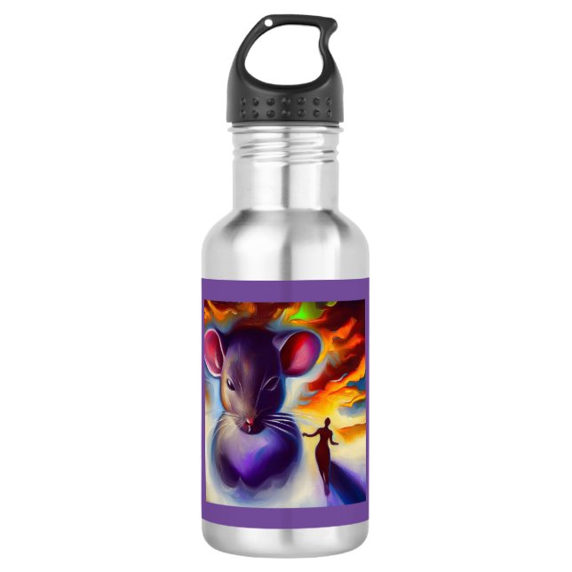 Botella De Agua Ratón animal espiritual 2 (Anverso)