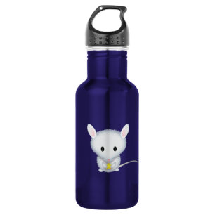 Botella De Agua Ratón Blanco Pequeño y Lindo con Estrella