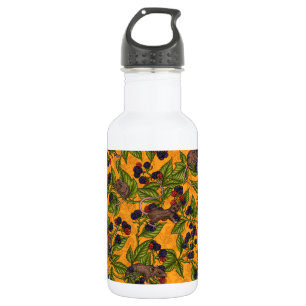 Botella De Agua Ratones y moras amarillas