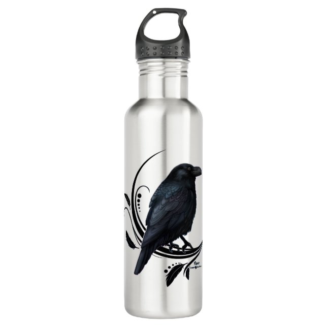 Botella De Agua Raven (Anverso)