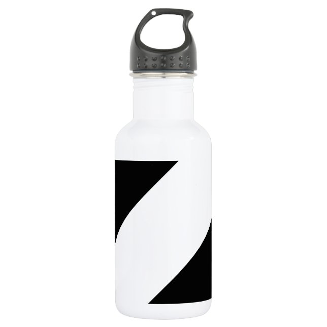 Botella De Agua Raya básica 1 blanco y negro (Anverso)