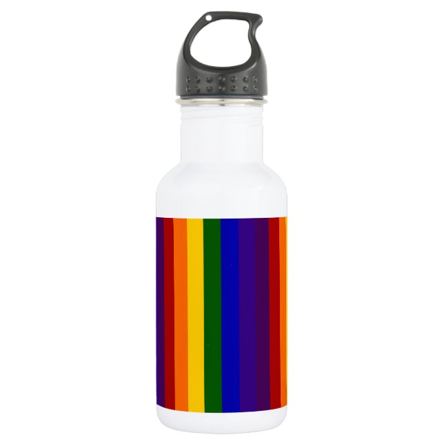 Botella De Agua Rayas arcoiris (Anverso)