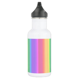 Botella De Agua Rayas arcoiris pastorales