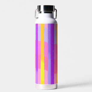 Botella De Agua Rayas de arcoíris pastel lindas