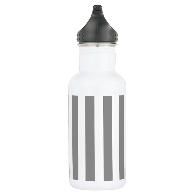 Botella De Agua Rayas de caramelo gris y blanco (Derecha)