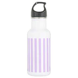 Botella De Agua Rayas de caramelo lila y blanco