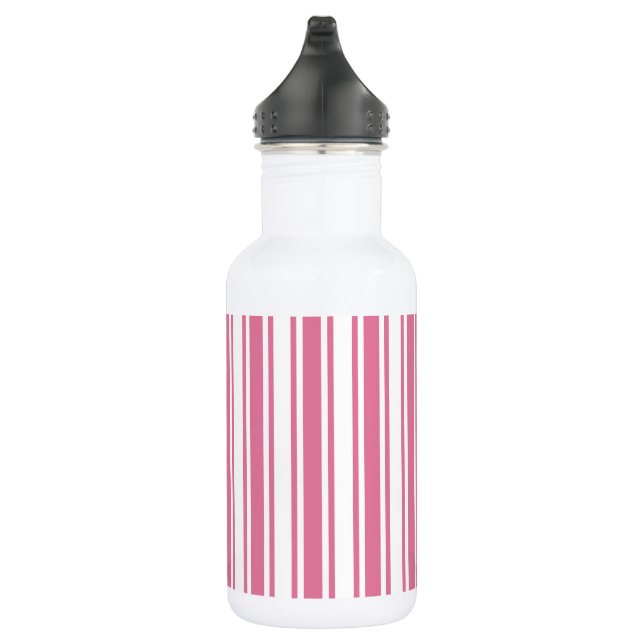 Botella De Agua Rayas de caramelo rosa y blanco (Derecha)