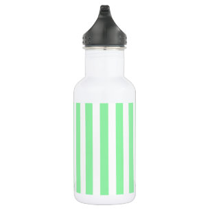 Botella De Agua Rayas de caramelo verde claro