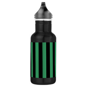 Botella De Agua Rayas de caramelo verde y negro