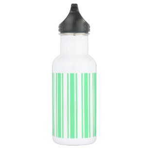 Botella De Agua Rayas de caramelos verdes y blancos pasteles