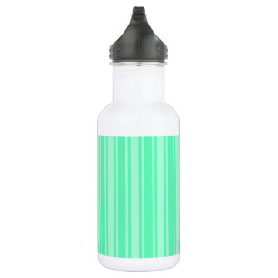 Botella De Agua Rayas de dulces verdes de menta