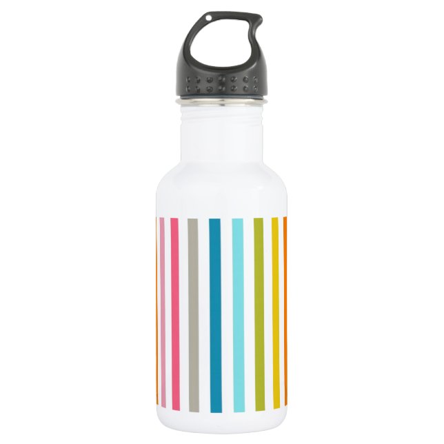 Botella De Agua Rayas de golosinas de color (Anverso)