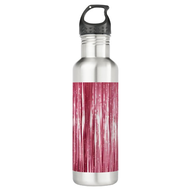Botella De Agua Rayas de insel rosado giratorio (Anverso)