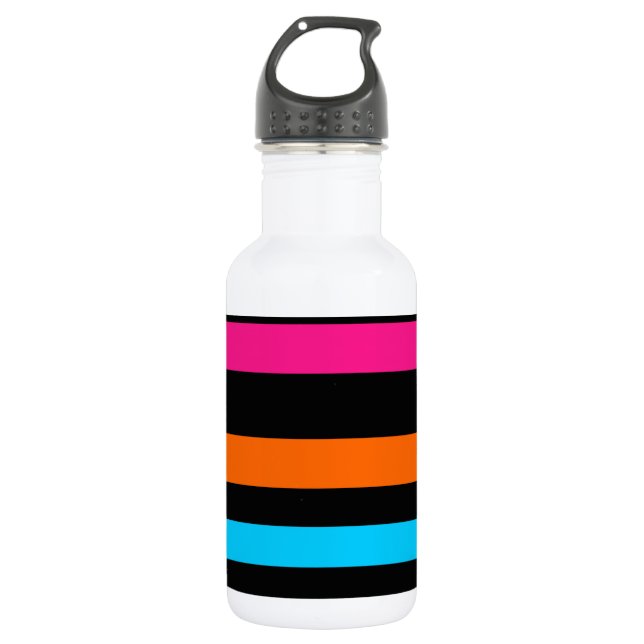 Botella De Agua Rayas de neón (Anverso)