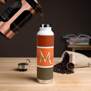 Botella De Agua Rayas de otoño personalizadas