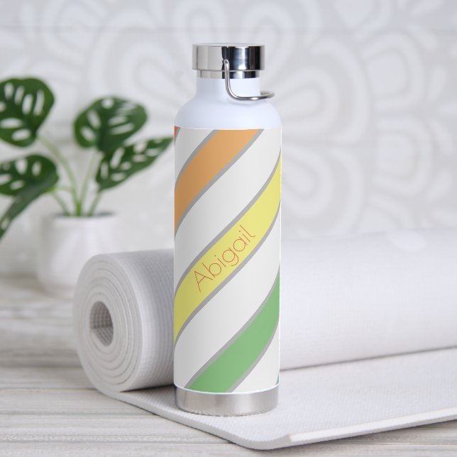 Botella De Agua Rayas diagonales simples (Yoga)
