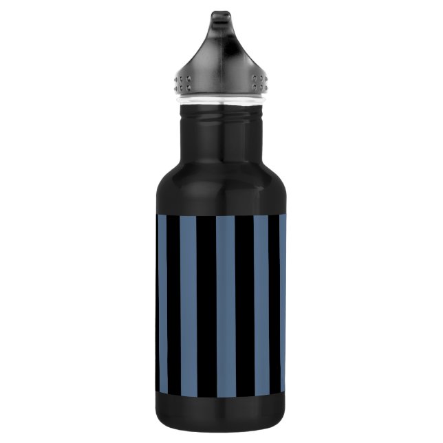 Botella De Agua Rayas grises y negras azules (Derecha)