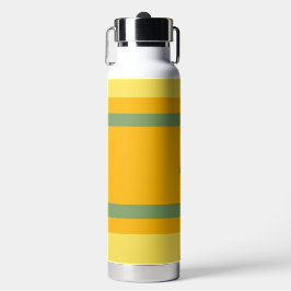 Botella De Agua Rayas horizontales centrales Naranja Amarillo Verd