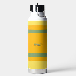 Botella De Agua Rayas horizontales centrales Naranja Amarillo Verd
