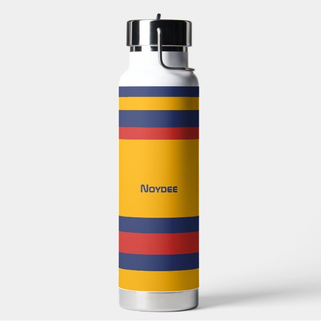 Botella De Agua Rayas horizontales de héroe Líneas amarillas azule (Izquierda)