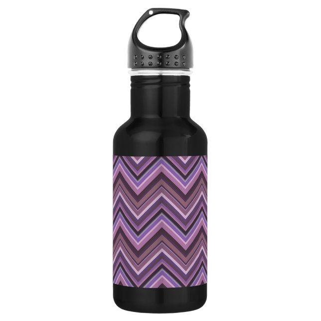 Botella De Agua Rayas Mauve zigzag (Anverso)